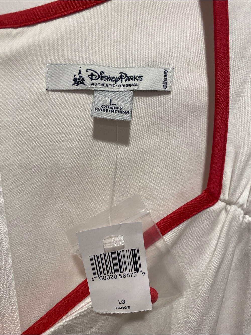 Disney Parks White Top with Red Trim Mary Poppins - Picture 3 of 7